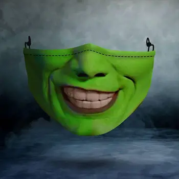 Maska Geek v Prestrojení Zábavné Strán Joker Masky Horor Zelené Hlavičky Cosplay Kostýmy Polovicu Tváre protiprachová Ochrana Facemask