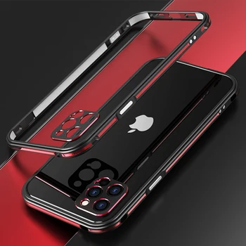 Shockproof Brnenie Kovový Nárazník puzdro Pre iPhone 12 Mini 12 Pro MAX Coque Luxusné Prípade Hliníkový Rám Ochranný Kryt Objektívu Fotoaparátu