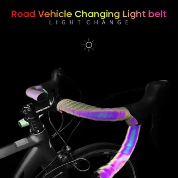 Pásky Svetlo Odrážajúce Oslniť Cyklistické Bar Pásky MTB PU Kožené Farebné Požičovňa Priľnavosť Pásky Cestnej Bike Noctilucent Riadidlá
