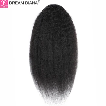 DreamDiana Remy Brazílsky Kinky Rovno Copu Ľudské Vlasy Clip In Predlžovanie Vlasov Ombre Hair Šnúrkou Ombre Copu