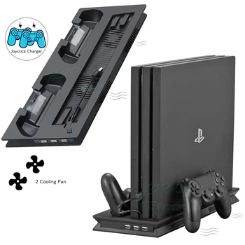 PS4 Pro Konzoly Zvislý Stojan Chladiaci Ventilátor Play Station 4 Radič Nabíjačka pre Sony Playstation 4 PS 4 Pro Hry Príslušenstvo
