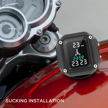 Bezdrôtové Motocykel Trojkolky monitorovanie tlaku v pneumatikách Tlak vzduchu v Pneumatikách Systém Monitorovania pre 3 Vozidiel