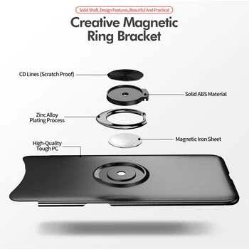 Luxus Pre Samsung Galaxy A80 Prípade Dvoch v jeden Interný Mäkké externý pevný Push-pull Krúžok Držiak Krytu Pre samsung a80 Coque