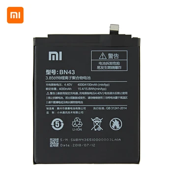 Pôvodnej BN43 batérie 4000mAh Pre Xiao Redmi Poznámka 4X / Poznámka 4 global Snapdragon 625 Vysokej Kvality BN43 Batérie