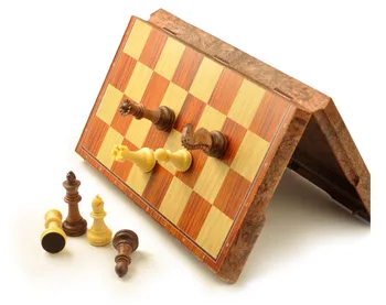 Nové Medzinárodné Šach, Dáma Skladací Magnetický kvalitného dreva, obilia Rada Šach Hra, anglická verzia troch Veľkostiach