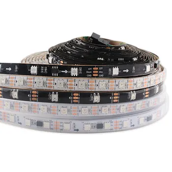 Zuczug RGB LED Pásy Svetla WS2811 WS2812B 5M 5 12 Volt Nepremokavé 5050 30/60/144 led/m WS2812 WS2812B DC 5V 12V led Stripe Pásky