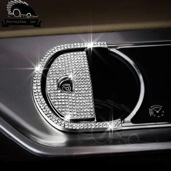 Auto Príslušenstvo Diamond Elektronickej ručnej brzdy Výbava Pre Jaguar XJ XJL XF Auto Elektronické Parkovisko Tlačidlo Páky ručnej Brzdy nálepky