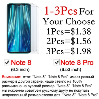 Note8 ochranné sklo na xiao redmi poznámka 8 pro 9 Pro screen protector ksiomi note8pro nie 8pro tvrdeného skla obrnené film