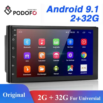 Podofo 2 Din Android autorádia GPS Bluetooth Audio Stereo, WIFI, USB, FM 2Din Auto Autoradio Pre VW Nissan Hyundai toyota CR-V KIA