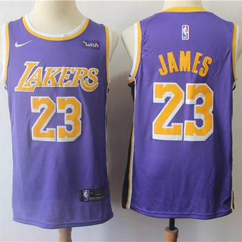NBA pánske Los Angeles Lakers #23 Lebron James Basketbal Jersey City Edition Autentické Swingman Jersey pánske Stitched Dresy
