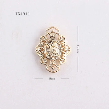 5 ks/veľa TN4911 Reálne gold Rose Nail Art kvet kovová manikúra nechty šperky nechty príslušenstvo nail art dekorácie 3D nail charms