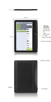 8GB Ebook Reader, Smart s 7 Palcový HD Farebný Displej Digitálny E-Book+Video+MP3 Prehrávač Hudby ELECTSHONG