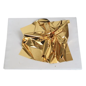 500PCS 13X13.5 cm B Zlatej Fólie Papier Gold Leaf Listy v Umení a Remesiel Nábytok, Dekorácie Nechtov Lakovanie Potal Gilding Zlato Papier