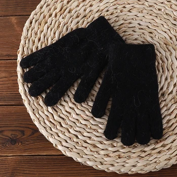 Kvalitné Zimné rukavice ženy Vlna bezprstové rukavice žena Mäkké Teplé Rukavice pre Jazdu guantes Femme