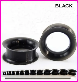 Black Tunely Piercings Vysokej Kvality Skrutku Nasadenie Ucha, Plug Telo Tunel V Uchu Meradlá Expander Strečing Ear Piercing Šperkov