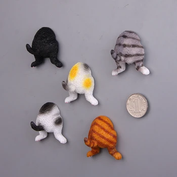 5 Ks Chladnička Magnet vložiť série krásna Mačka zadok magnetické vložiť domáce dekorácie kreatívny darček Zvierat chladnička nálepky
