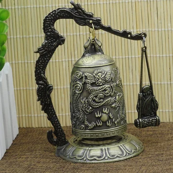 Magic Tradičné Čínske Feng Shui Kovové Bell Vyrezávané Dragon Bell Budhistické Hodiny Šťastia, Šťastie, Bohatstvo Ornament Dekorácie