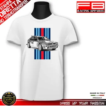 2019 Nové pánske Tričko talianskej automobilky DELTA HF MARTINI RACINGS Rally Auta Staré Tee tričko