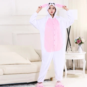 Zviera Pyžamo Bunny Kigurumi Pre Ženy Jeden Kus Dievčatá Pijamas Králik Onesies Pre Dospelých Cartoon Cosplay Kostým Na Halloween