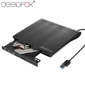 Deepfox Externý Disk USB 3.0/USB 2.0, DVD-RW/CD-RW Napaľovačka Záznamník Optickej Jednotky CD a DVD ROM, Spisovateľ Pre Tablety PC