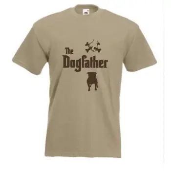 Bavlna Mužov Krátky Rukáv Na Dogfather Welsh Teriér T-shirt Zábavné Psa T-shirt Veľkostiach S AŽ XXXL Tee Tričko