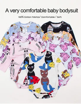 TinyPeople 2020 nové catan Cartoon novorodenca Kombinézu Baby Chlapci Oblečenie Dievčatá na jar Jeseň Bavlnené oblečenie pre deti detská Jumpsuit