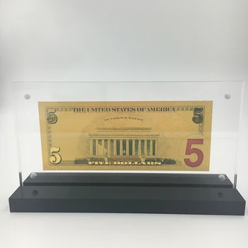 Kelin Americký 1 Dolár 24k zlatou Fóliou Bankoviek Peniaze s Pekným akryl rámový stojan pre banky upomienkové darčeky