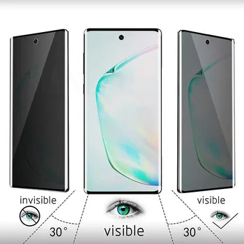 Pre Samsung S8 S9 Plus 9H Anti-Spy Tvrdeného Skla Full Screen Protector Samsung S20 Ultra S10 3D Plus Anti-Spy ochrany Osobných údajov Film