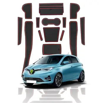RUIYA Dvere Groove Mat Pre Zoe 2020 Auto Anti-Slip protiprachová Brány Hracie Podložky Auto Interiérové Doplnky Červená 16 Ks