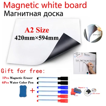 A2 Veľkosť Magnetického Školy Biele Doskové Magnety na Chladničku Samolepky na Stenu Tabuľa pre Deti Home Office Suché-vymazať Doske Biele Tabule