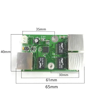 Nízke náklady-sieťové elektroinštalačné krabice konverzie dát vzdialenosť rozšírenie Mini Ethernet 3 port 10/100Mbps S RJ45 light switch modul