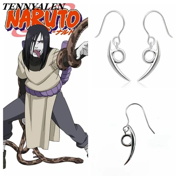 Orochimaru cosplay príslušenstvo anime Naruto Akatsuki členských Orochimaru cosplay rekvizity 925 striebro náušnice Naruto Šperky
