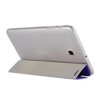 Móda Stojan priehľadný Pu Kožené puzdro Pre Samsung Galaxy Tab 8.0-2016 T350 T355 SM-T355 tablet funda prípadoch + pero
