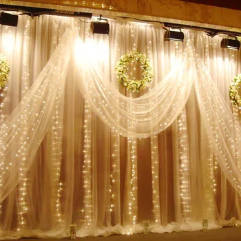 3x1/3x2/3x3 300 Led Girlandy Curtainn String Svetlo Vianočné Osvetlenie Rozprávkových Svetiel Veniec, Vianočné Dekorácie pre Domov Vonkajšie
