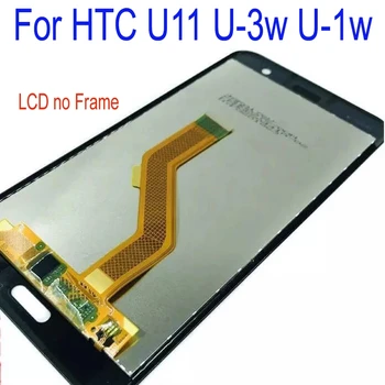 Pôvodné Najlepšie Pracovné LCD Displej Dotykový Panel Obrazovky Digitalizátorom. s montážou Rámu Pre HTC U11 U-3w U-1w U-3u Telefón Senzor Časti