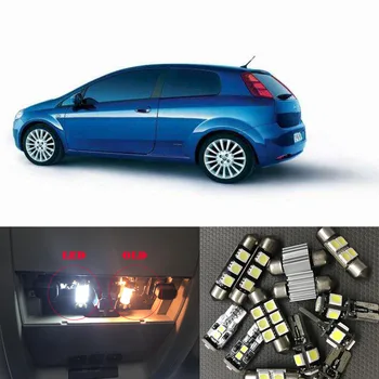 10pc x Ideálny canbus LED žiarovky Interiéru Režijné Čítanie dome Mapu Svetla Kit Pre 2000-2017 Fiat Punto Grande Punto 188 199