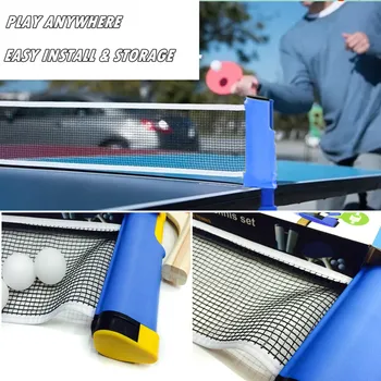 Stolný Tenis 2020 Top Krytý Hry Zdvíhateľnej Prenosné Stolný Tenis Čistý Ping-Pong Pádla Kit Set Stolný Tenis Pádlo