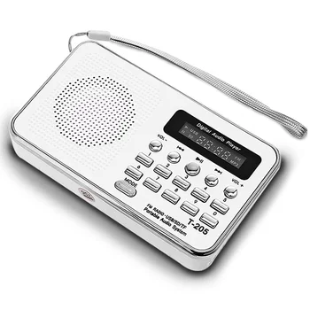 Prenosné Rádio FM Podpora SD/TF Karty Mini FM Rádio, Digitálny Prijímač s USB LED Svetlo, Hudobný Prehrávač pre Telefón, MP3, MP4 Reproduktory