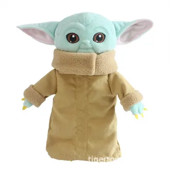 25 cm-30 cm Baby Yoda Plyšové Mäkké Speelgoed Leuke Dieťa Yoda Hot Film Star Wars Yoda Figuras Deti Geschenken Vianočný darček