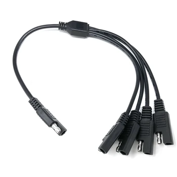 1 až 4, SAE Moc Predlžovací Kábel 2 Pin Rýchle Pripojenie Odpojte Konektor Adaptéra Konektor 45 cm