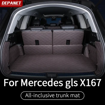 Kožené trunkmat batožinového priestoru čalúnenie pás Na Mercedes gls X167 batožinového priestoru gls 2020 gle x167 450/amg 500e ccessories