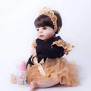 55 cm celého Tela Silikónové Reborn Baby Doll Hračky Realisticky Baby-Reborn Princezná Bábika Dieťa Narodeniny Vianočný Darček Dievčatá Brinquedos