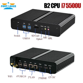 Core i3 4005U/5005U/i5 4200U/i5 5200U/i3 6157U/i3 7167U bez ventilátora Mini Stolný Počítač Mini PC s HD Port VGA 4*USB 3.0 Win 10