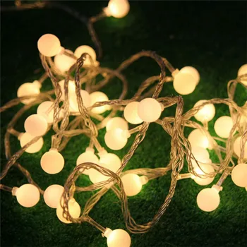 30 m 300 LED Loptu String Vianočné Osvetlenie Dovolenku Strany Svadobné Dekorácie Garland Svietidlá Vnútorné Vonkajšie Osvetlenie 220v EÚ