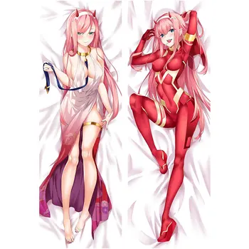 Anime MILÁČIK v FRANXX-nula dva vankúš Dakimakura prípade Sexy dievča 3D obojstranné posteľné prádlo Objímanie Telo obliečka na vankúš DF01