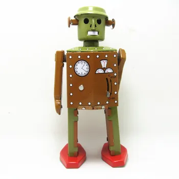 1PCS Vintage Deti Hračky Tin Roboty Vietor až Hračky Domov Kolekcia Retro Plavidlá spoločenstva pre Atómovú Robot Man