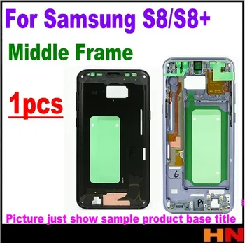 1pcs Stredný Rám Pre Samsung Galaxy S8 Plus S8+ G9500 G9550 Polovice Rám Kovový Rám Bývanie Výmeny Dielcov + Bočné tlačidlo