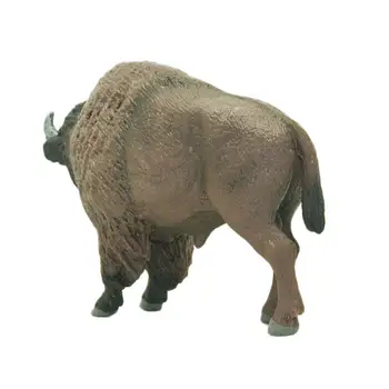 Nový príchod skutočnej divoký život zoo zvierat model Amerického bizóna údaje zberateľská figúrka deti vzdelávacie chlapec deti darček