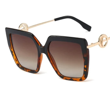 2020 Nové Módne slnečné okuliare ženy Nadrozmerné námestie značky dizajnér žena okuliare módne Gradient Ženské okuliare Oculos