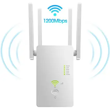 Bezdrôtový WiFi Opakovač 1200Mbps Router Wifi Booster 2.4 G Wifi Long Range Extender 5G Wi-Fi Zosilňovač Signálu Wifi Opakovač